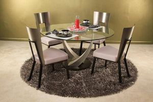 Tangent 54" Round Glass Dining Table