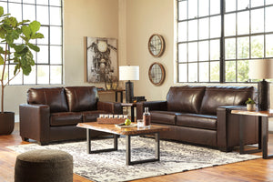 Merlos Leather Living Room Collection with Sleeper Option in Grey or Brown