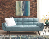 Cheyenne Fabric Sofa Bed in Turquoise or Grey