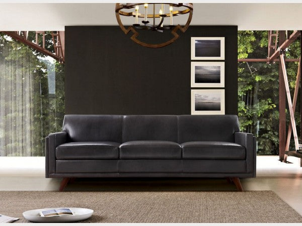 Milo Mid Century Leather Living Room Collection