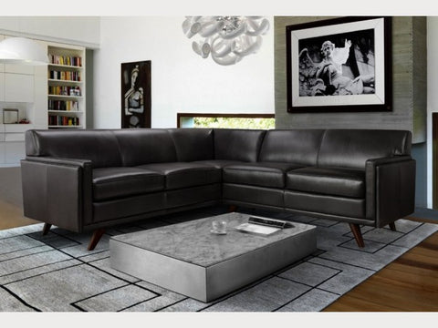 Milo Mid Century Leather Sectional