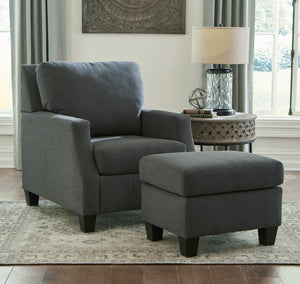 Bibi Charcoal Fabric Living Room Collection