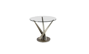 Crystal Round Glass Dining Table in 3 Glass Top Sizes