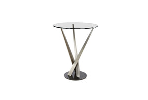 Crystal Contemporary Glass Pub Table