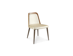 Coco Curve Walnut Back with Tapered Steel Legs Dining Chair