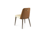 Coco Curve Walnut Back with Tapered Steel Legs Dining Chair