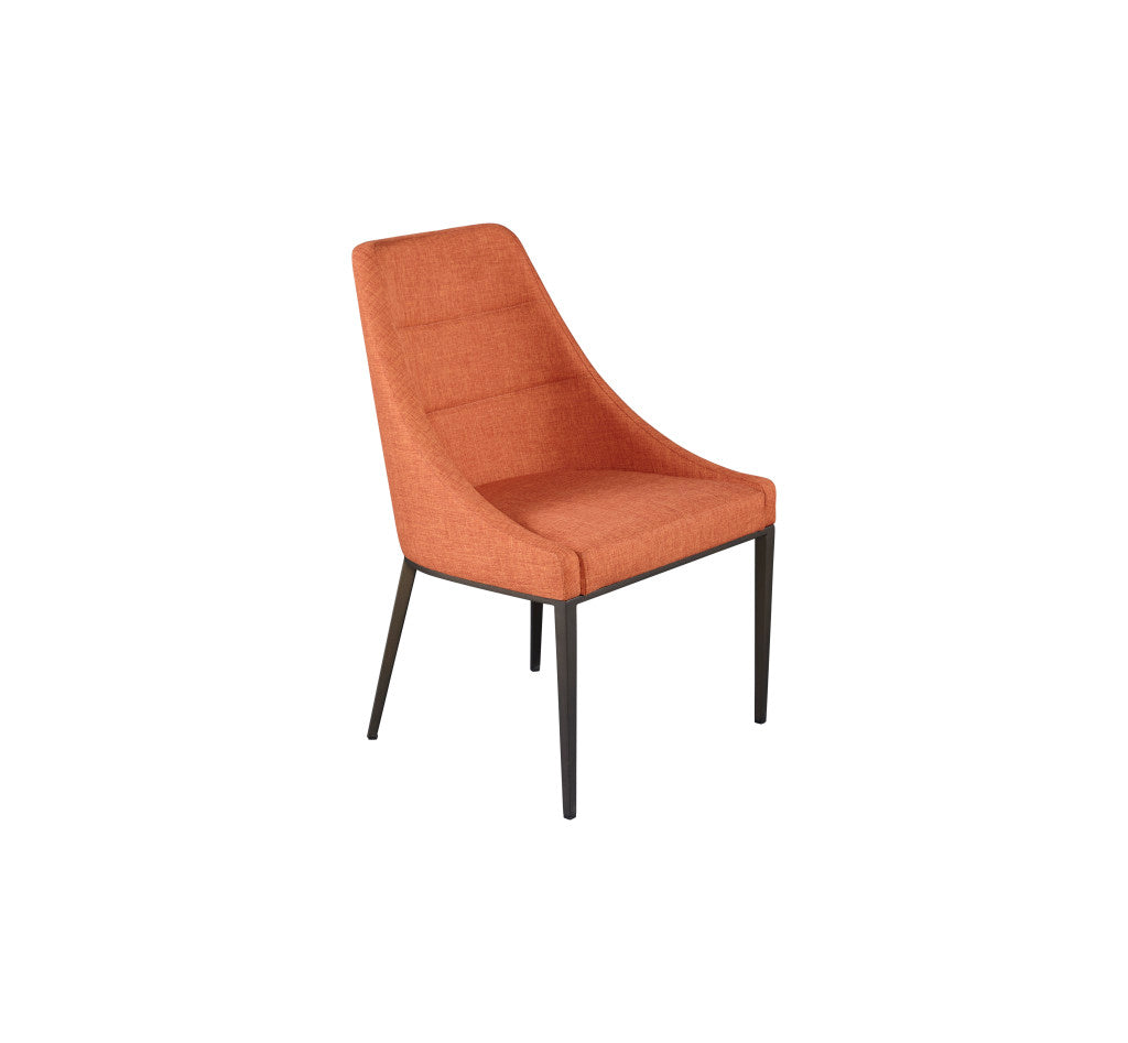 Senna Curved Back Dining Chair with Tapered Steel Legs