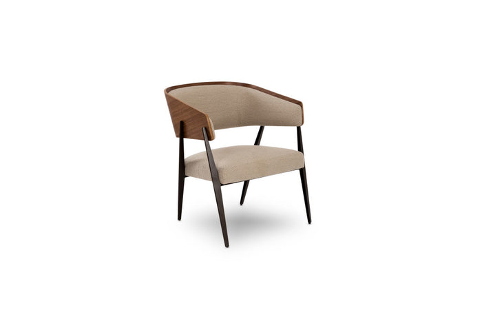 Aria Accent Chair with Walnut Backs