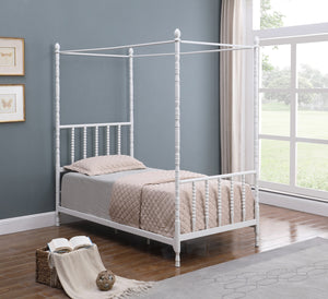 Twin White Canopy Bed