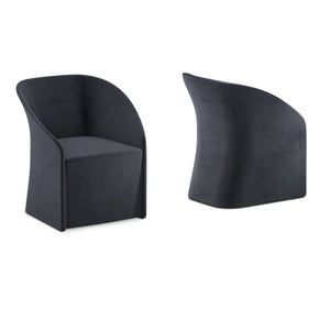 LaPorte Upholstered Dining Chair with Hidden Casters