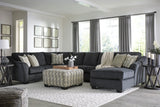 Manor Slate Fabric Sectional