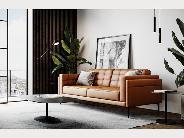 Murray Tan Leather Living Room Collection