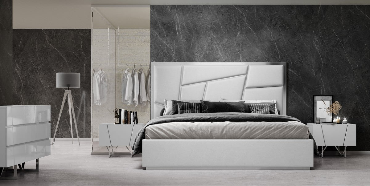 Christina Modern Bedroom Collection in White or Grey