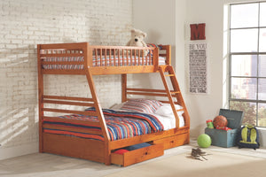 Cooper Twin over Full Bunk Bed with Storage in 5 Color Options