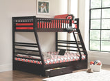 Cooper Twin over Full Bunk Bed with Storage in 5 Color Options