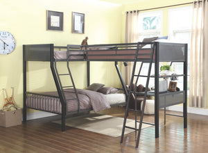 Meryl Metal Loft Bunk Bed in Twin/Twin or Twin/Full
