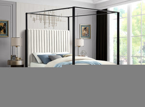 Contemporary Canopy Bed in 3 Color Options