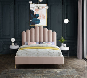 Lynette Velvet Platform Bed in 4 Color Options