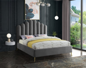 Lynette Velvet Platform Bed in 4 Color Options