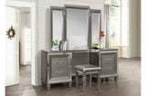 Jasmina Storage Bedroom Collection with LED Lighting in White or Grey