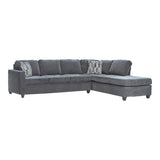 Cordelia Dark Grey Chenille Fabric Sectional