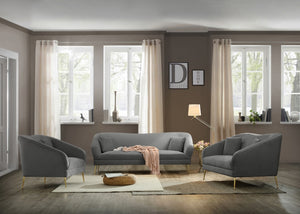 Hermine Velvet Living Room Collection in 5 Color Options