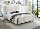 Zelda Velvet Platform Bed in 4 Color Options