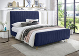 Zelda Velvet Platform Bed in 4 Color Options