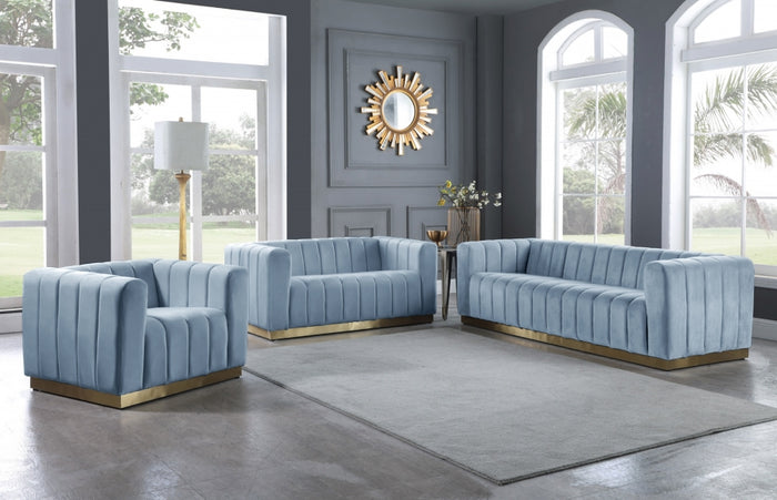 Melvin Velvet Living Room Collection in 7 Color Options