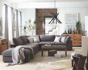 Rene Fabric Modular Sectional in Beige or Charcoal