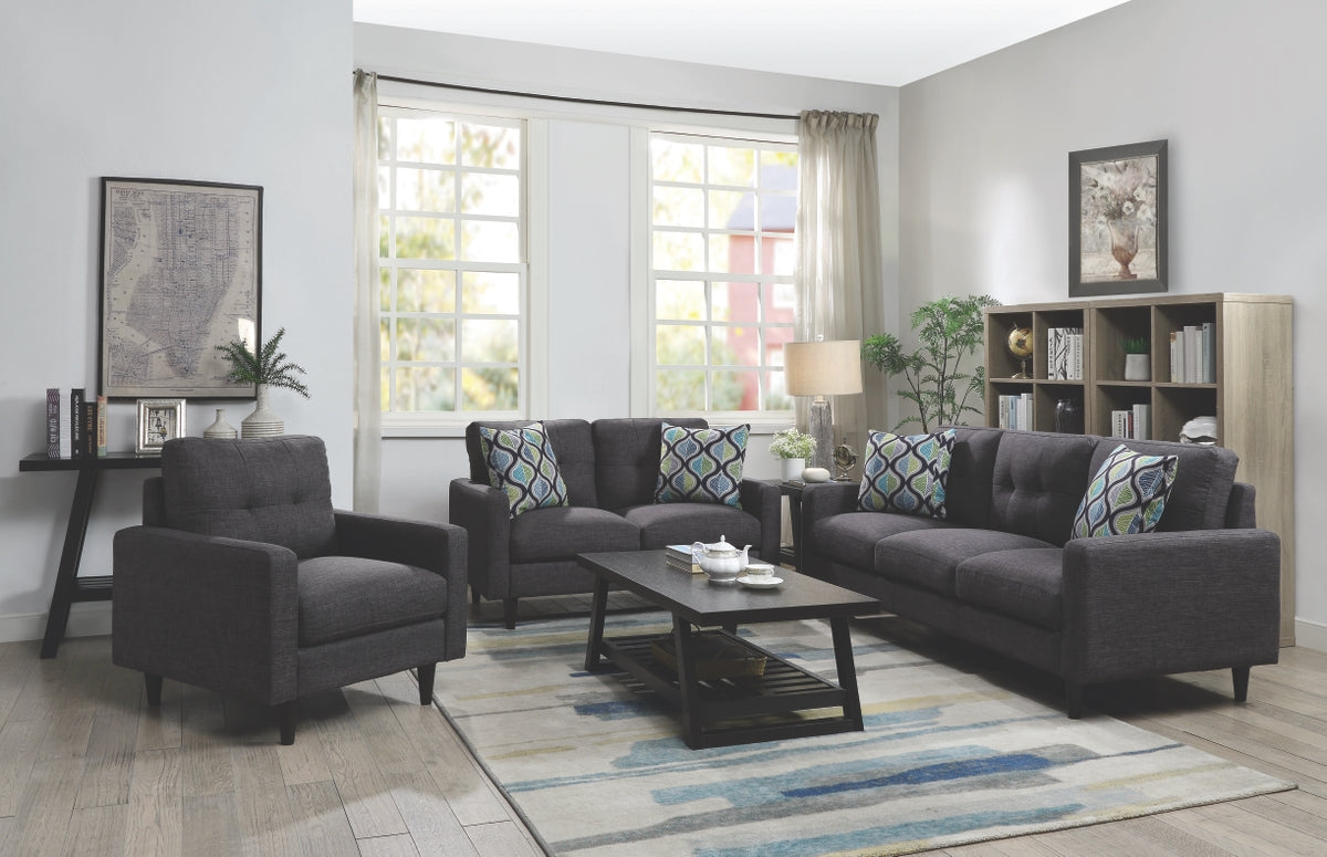 Watson Grey Fabric Living Room Collection