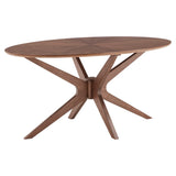 Walnut Sunburst Oval Dining Room Collection