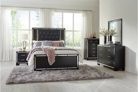 Avery Bedroom Collection in Black or Silver