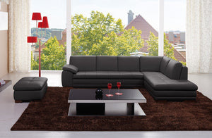 Adam Italian Leather Sectional in 4 Color Options