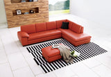 Adam Italian Leather Sectional in 4 Color Options