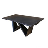 Modern Ceramic Extendable Dining Table in Black or White