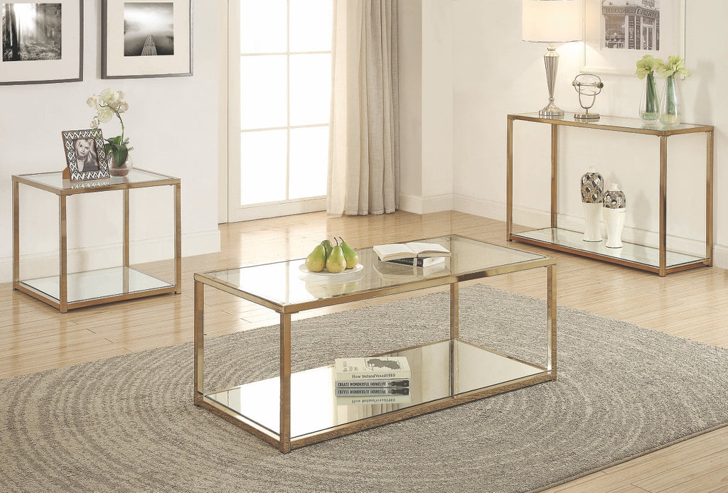 Steve Chocolate Chrome Occasional Table Collection