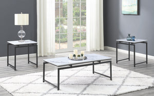 Faux Marble 3 Piece Occasional Tables Set