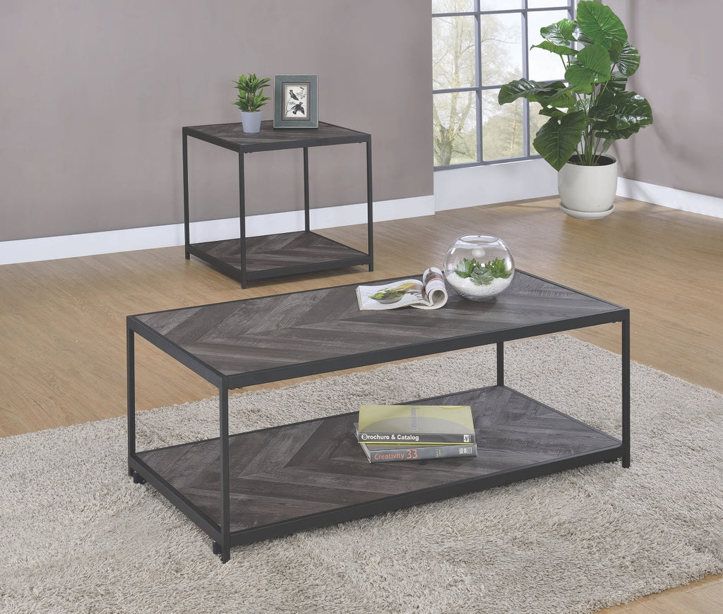 Chevron Pattern Occasional Table Collection