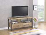 Weathered Pine TV Stand with Black Legs in 3 Sizes