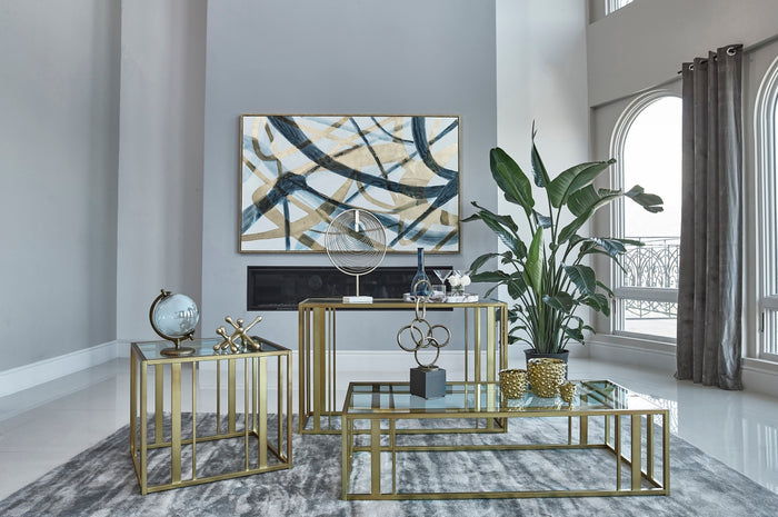Contemporary Matte Brass Occasional Collection