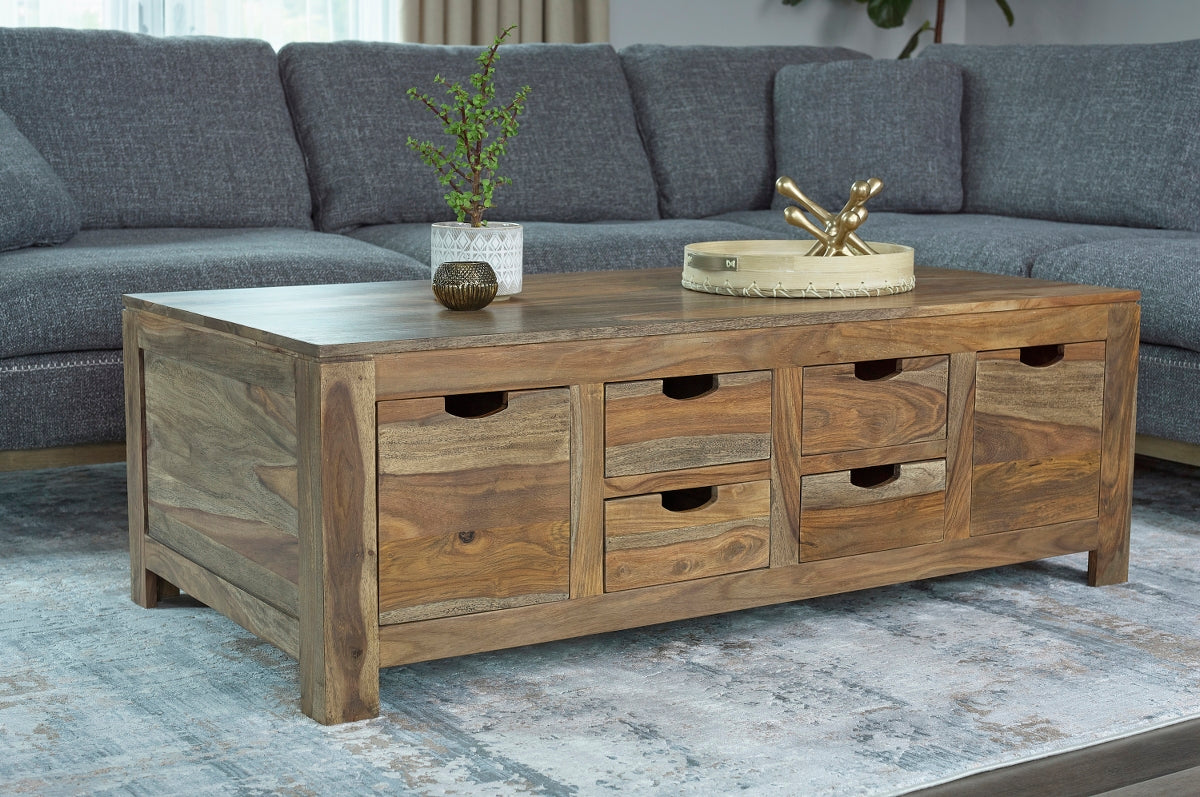 Natural Sheesham Storage Coffee Table