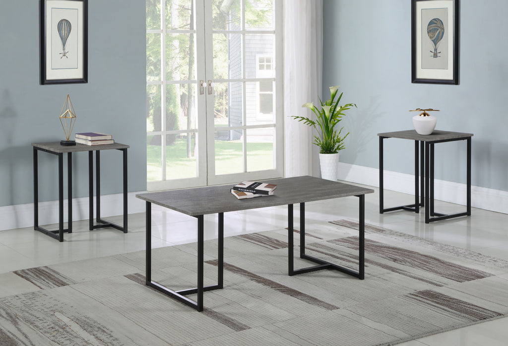 Weathered Grey 3 Piece Occasional Tables Set