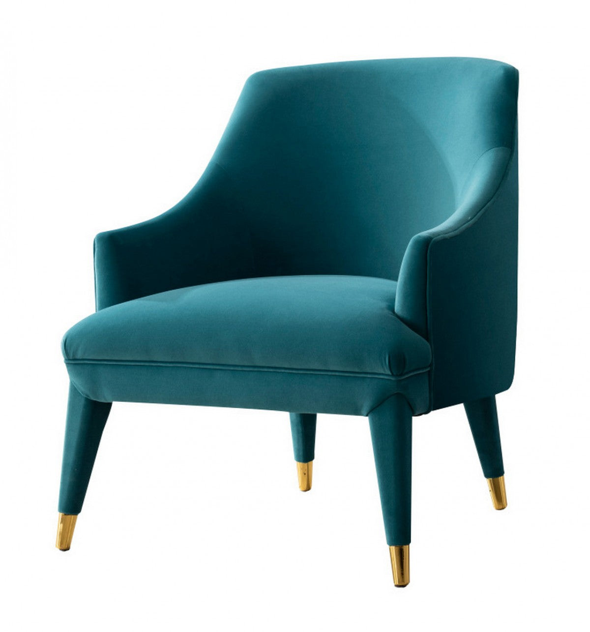 Jenny Aqua Velvet Accent Chair