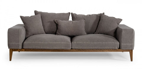 Corinne Grey Fabric Living Room Collection