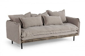 Mather Modern Grey Fabric Sofa