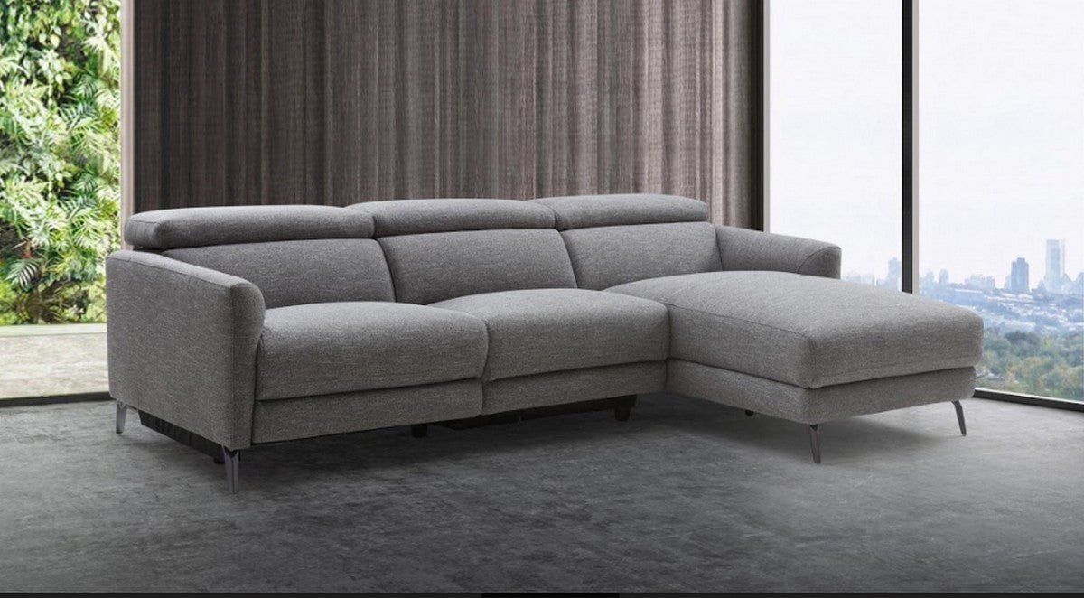 Lulu Grey Fabric Power Reclining Sectional