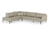 Cherry Leather Sectional in Cognac or Grey