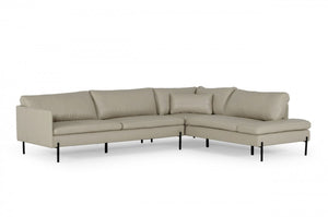 Cherry Leather Sectional in Cognac or Grey