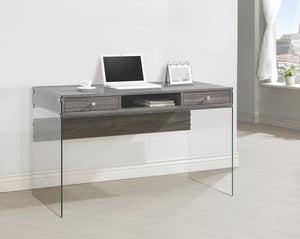 Debbie Writing Desk with Glass Legs in 3 Finishes